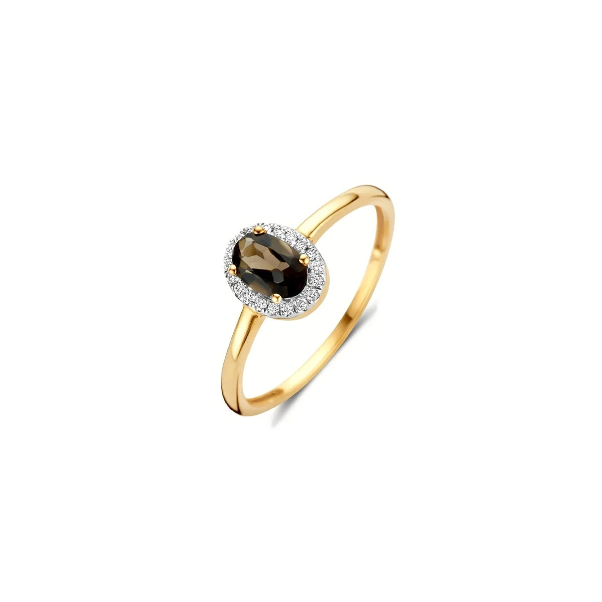 Blush Diamonds – Bague – Quartz fumé & diamants