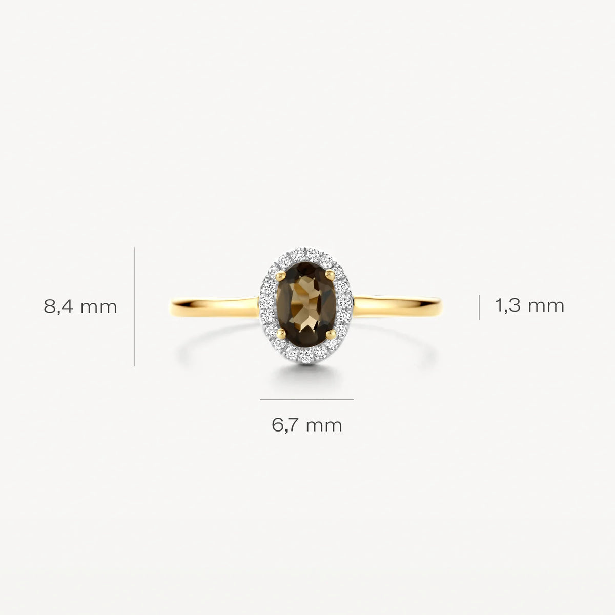 Blush Diamonds – Bague – Quartz fumé & diamants – vue 4