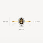 Blush Diamonds – Bague – Quartz fumé & diamants – vue 4