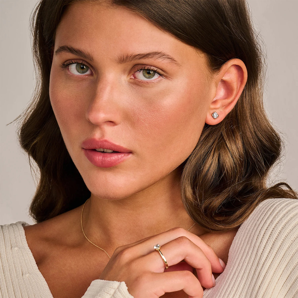 Blush Lab Diamonds – Boucles d'oreilles – Solitaires – vue 4