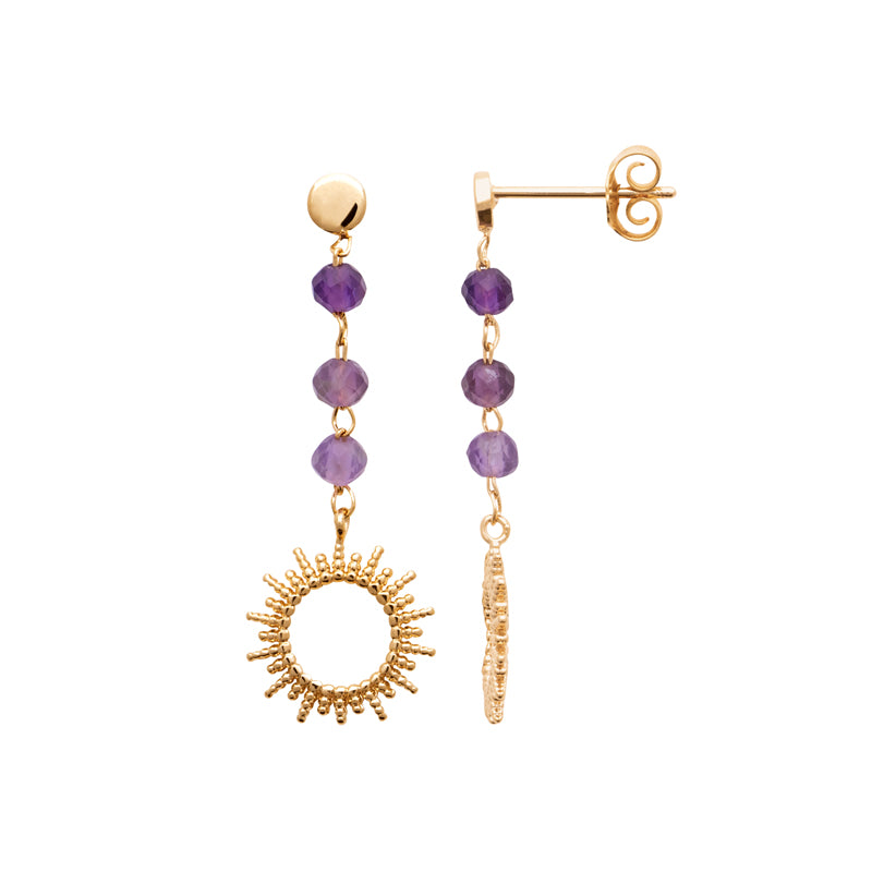 Boucles d'oreilles – Plaqué or – vue 2