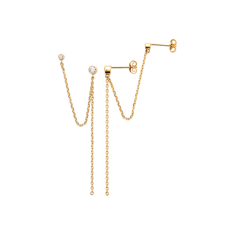 Boucles d'oreilles – Plaqué or – vue 3