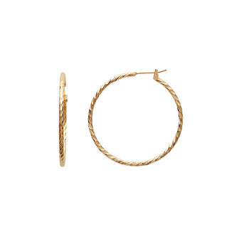 Boucles d'oreilles – Plaqué or – vue 2