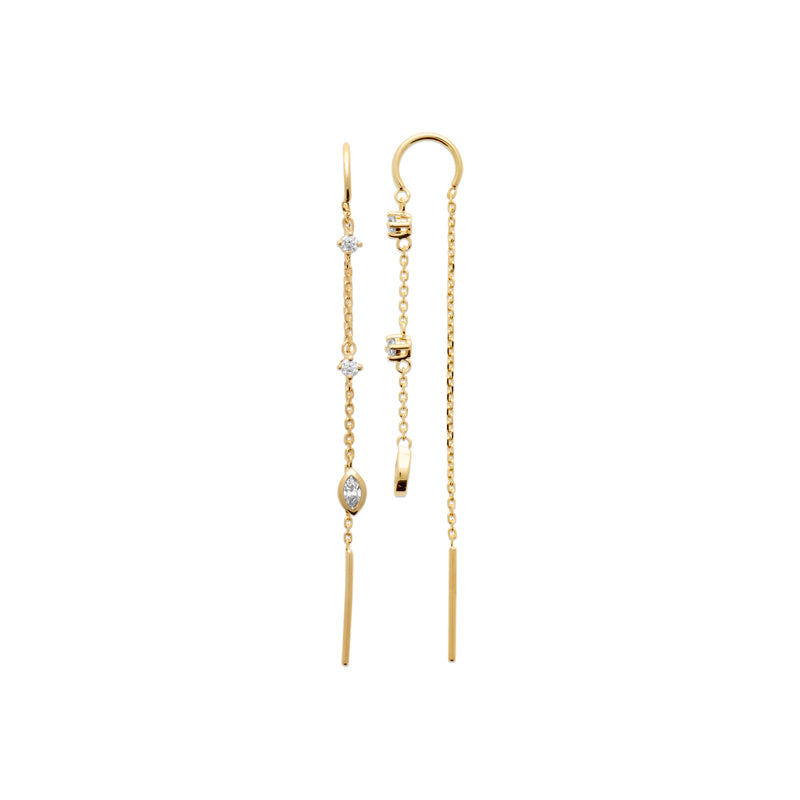 Boucles d'oreilles – Plaqué or – vue 2