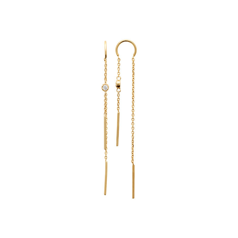 Boucles d'oreilles – Plaqué or – vue 2