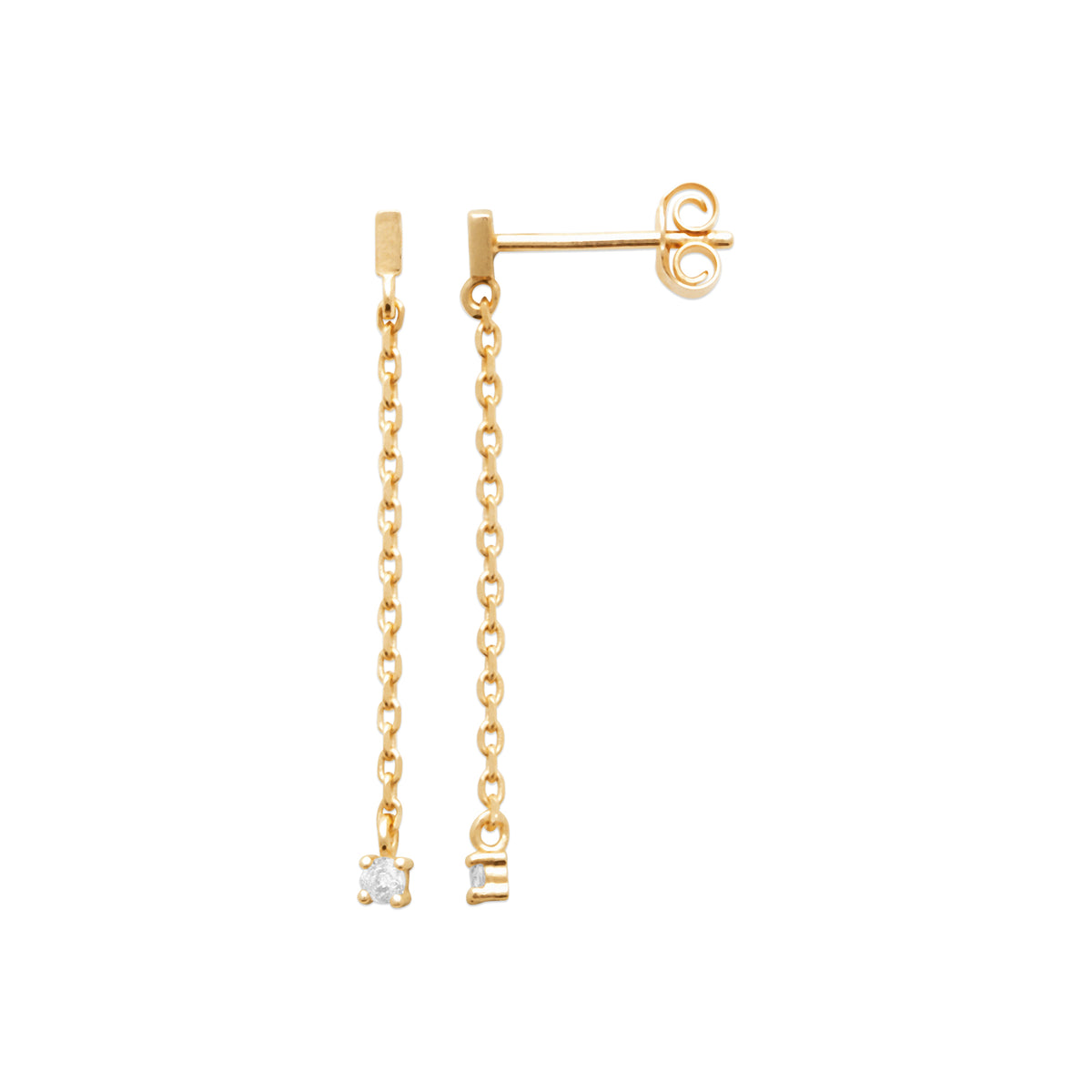 Boucles d'oreilles – Plaqué or – vue 2