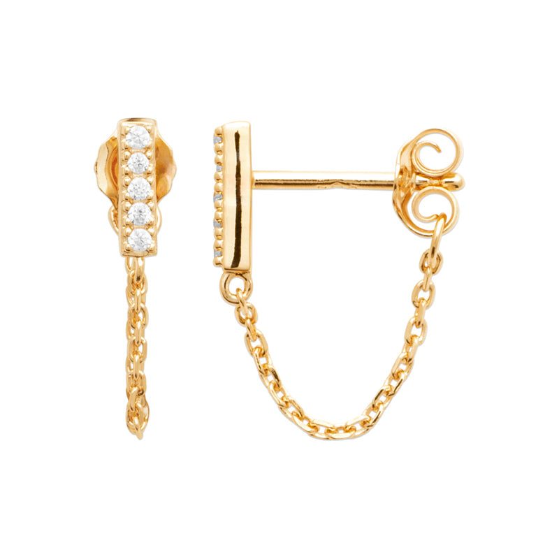 Boucles d'oreilles – Plaqué or – vue 3