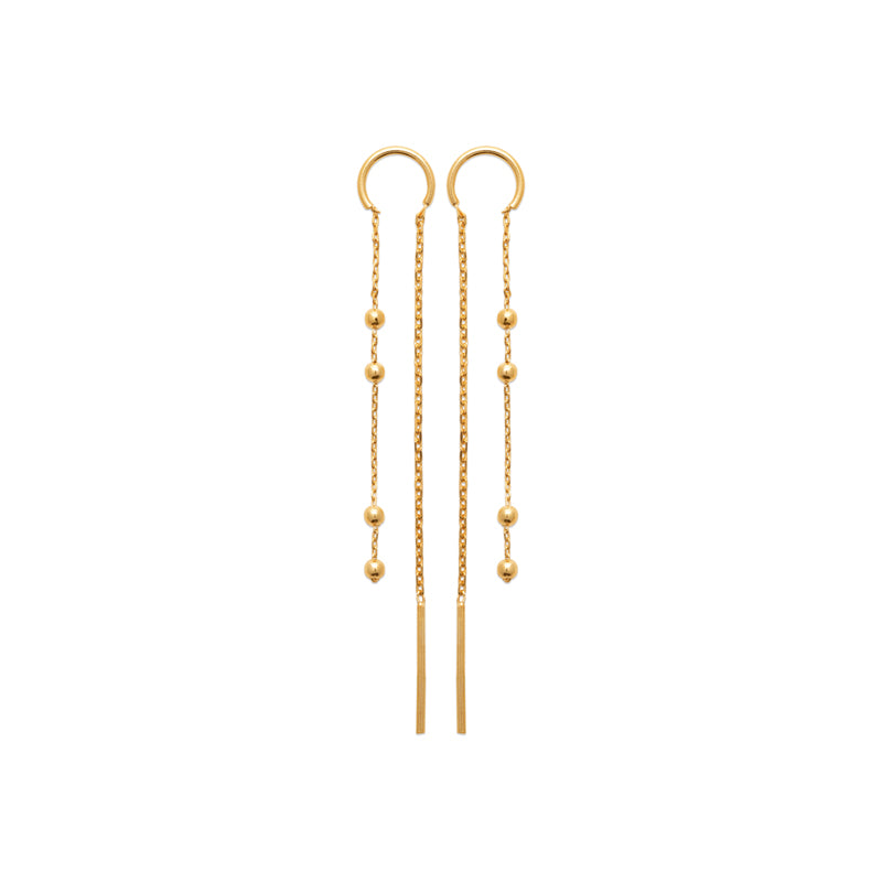Boucles d'oreilles – Plaqué or – vue 2