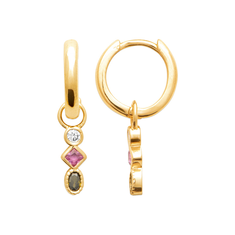 Boucles d'oreilles – Plaqué or – vue 3