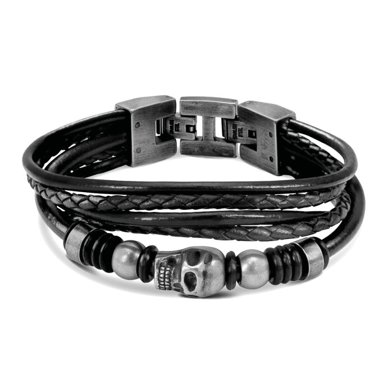 Rochet - Bracelet cuir & acier