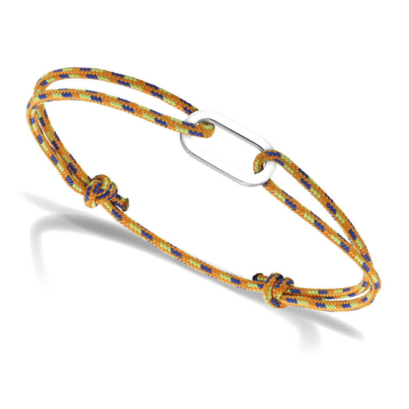 Rochet - Bracelet acier & cordon