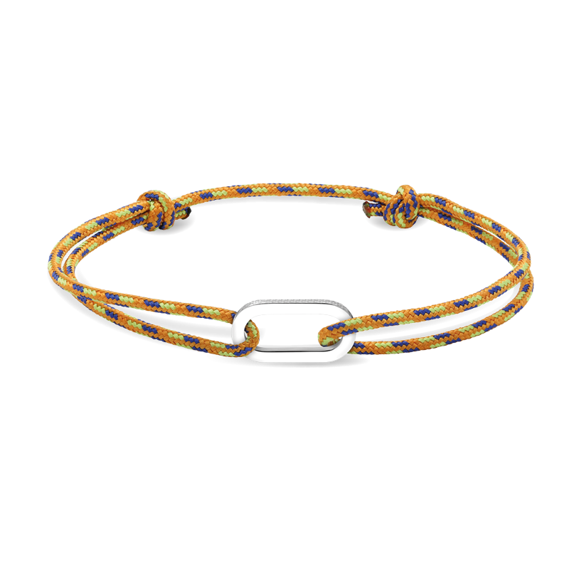 Rochet - Bracelet acier & cordon