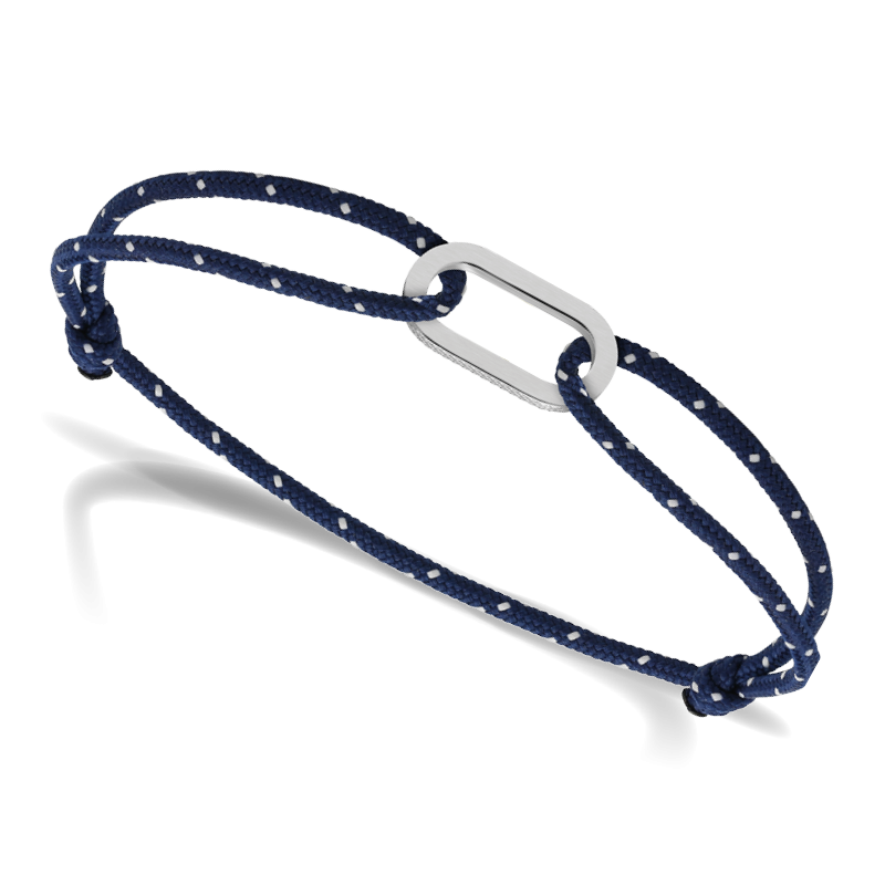 Rochet - Bracelet acier & cordon