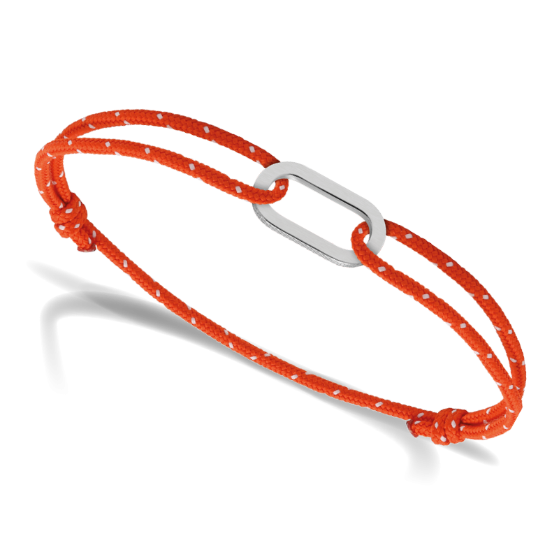 Rochet - Bracelet acier & cordon