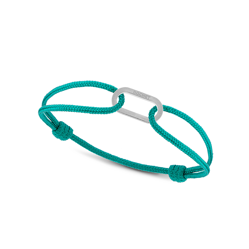 Rochet - Bracelet acier & cordon