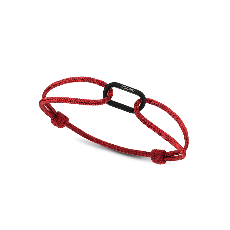 Rochet - Bracelet acier & cordon