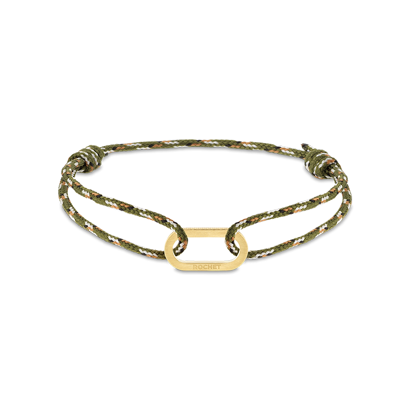 Rochet - Bracelet acier & cordon