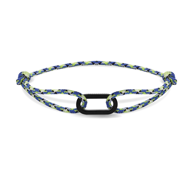 Rochet - Bracelet acier & cordon