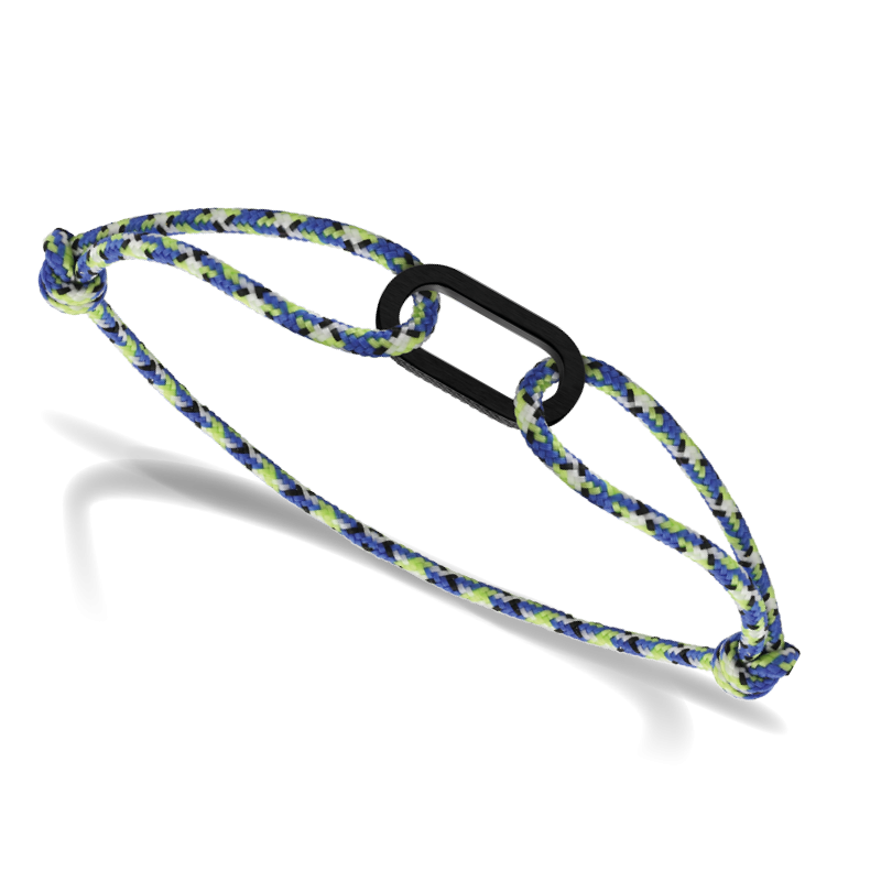 Rochet - Bracelet acier & cordon
