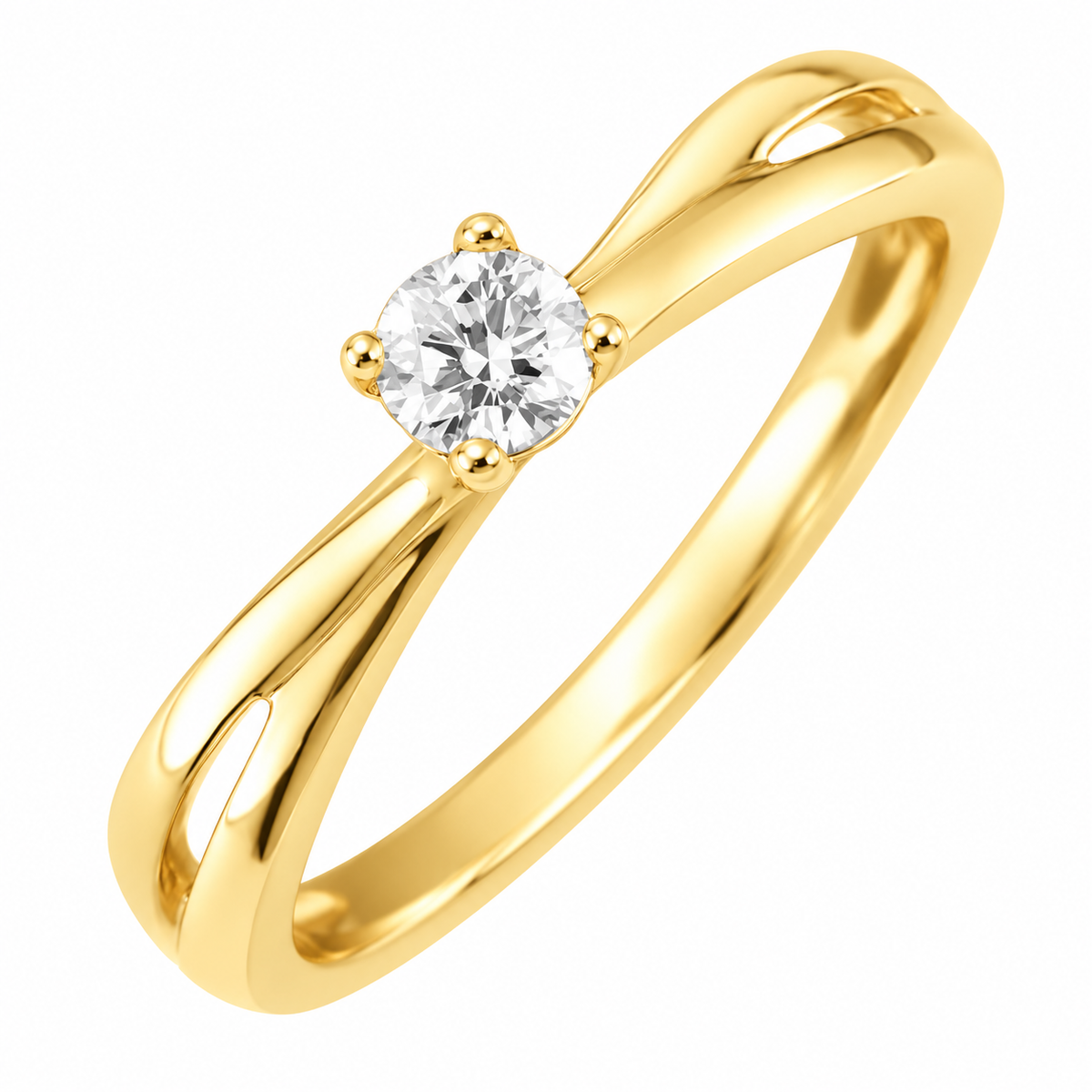 J&A 1970 - Bague - Or Jaune & Diamant
