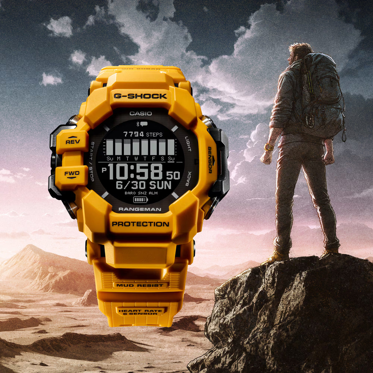 Casio – G-Shock – Rangeman – Connectée – vue 2