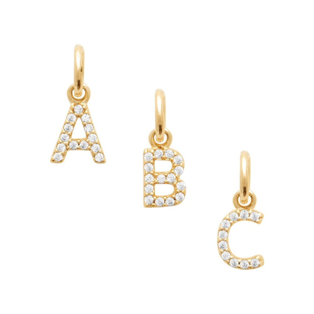 Pendentif – Lettre A-Z – Plaqué or