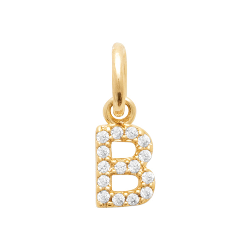 Pendentif – Lettre A-Z – Plaqué or – vue 3