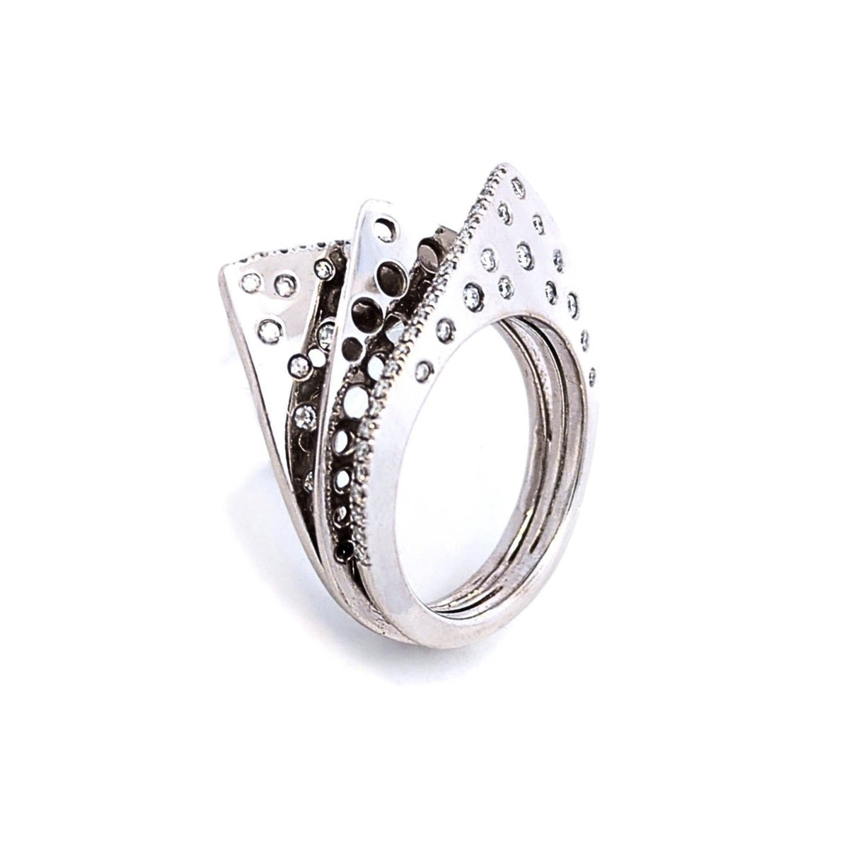 Création – Bague – Or Blanc – Diamants