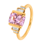 Création – Bague – Or Jaune – Morganite – Diamants