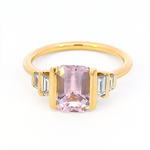 Création – Bague – Or Jaune – Morganite – Diamants – vue 4