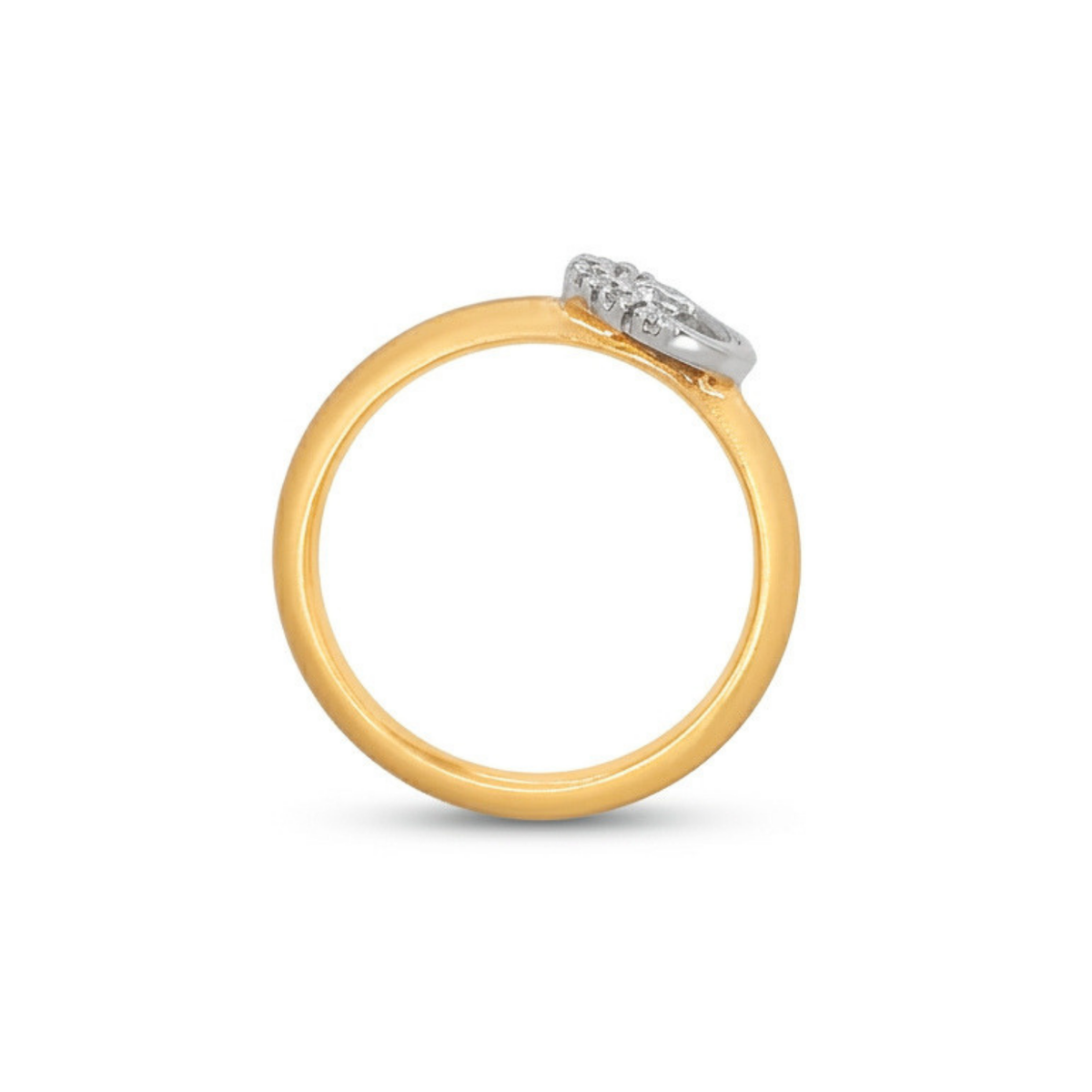 Création – Bague – Or jaune & platine – Diamant Salt & Pepper – Diamants – vue 5
