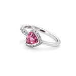 Création – Bague – Platine – Tourmaline rose – Diamants