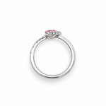 Création – Bague – Platine – Tourmaline rose – Diamants – vue 5