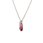 Création – Pendentif – Platine – Tourmaline – Diamants – vue 2