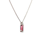 Création – Pendentif – Platine – Tourmaline – Diamants – vue 3
