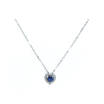 Elisabeth B – Collier – Or blanc, saphir & diamants