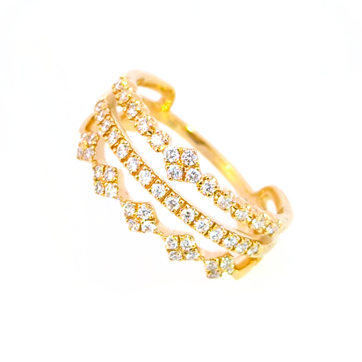 Femme Adorée – Bague – Or jaune & diamants