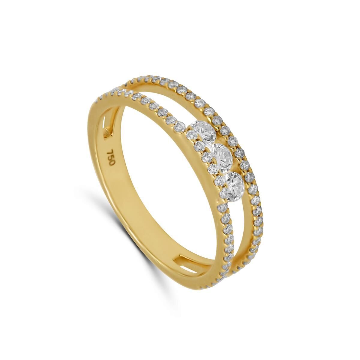 Femme Adorée – Bague – Or jaune & diamants