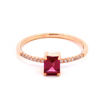 Femme Adorée – Bague – Or Rose, Pierre Semi-Précieuse & Diamants – vue 2