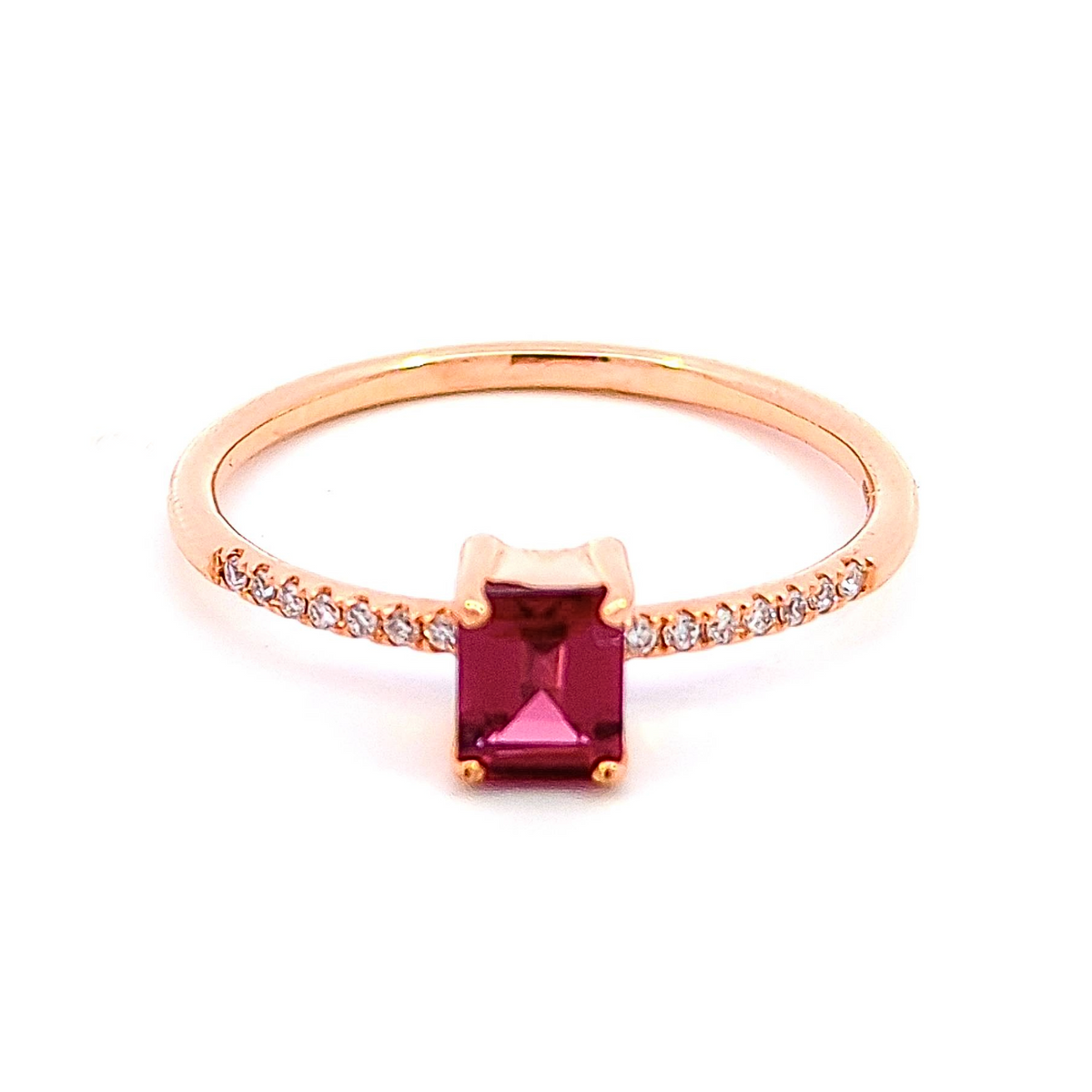 Femme Adorée – Bague – Or Rose, Pierre Semi-Précieuse & Diamants – vue 2