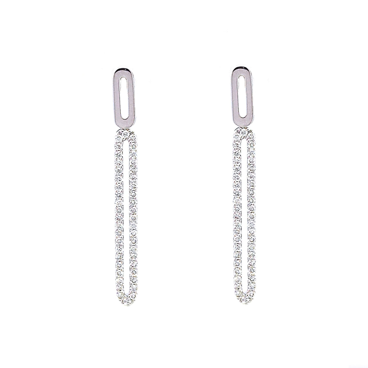 Femme Adorée – Boucles d'Oreilles – Or Blanc & Diamants