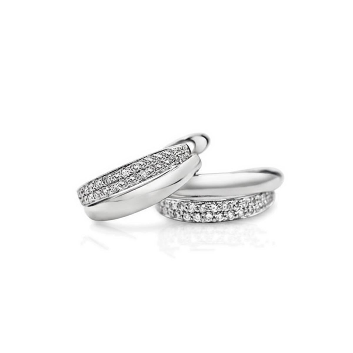 Femme Adorée – Boucles d'oreilles – Or blanc & diamants