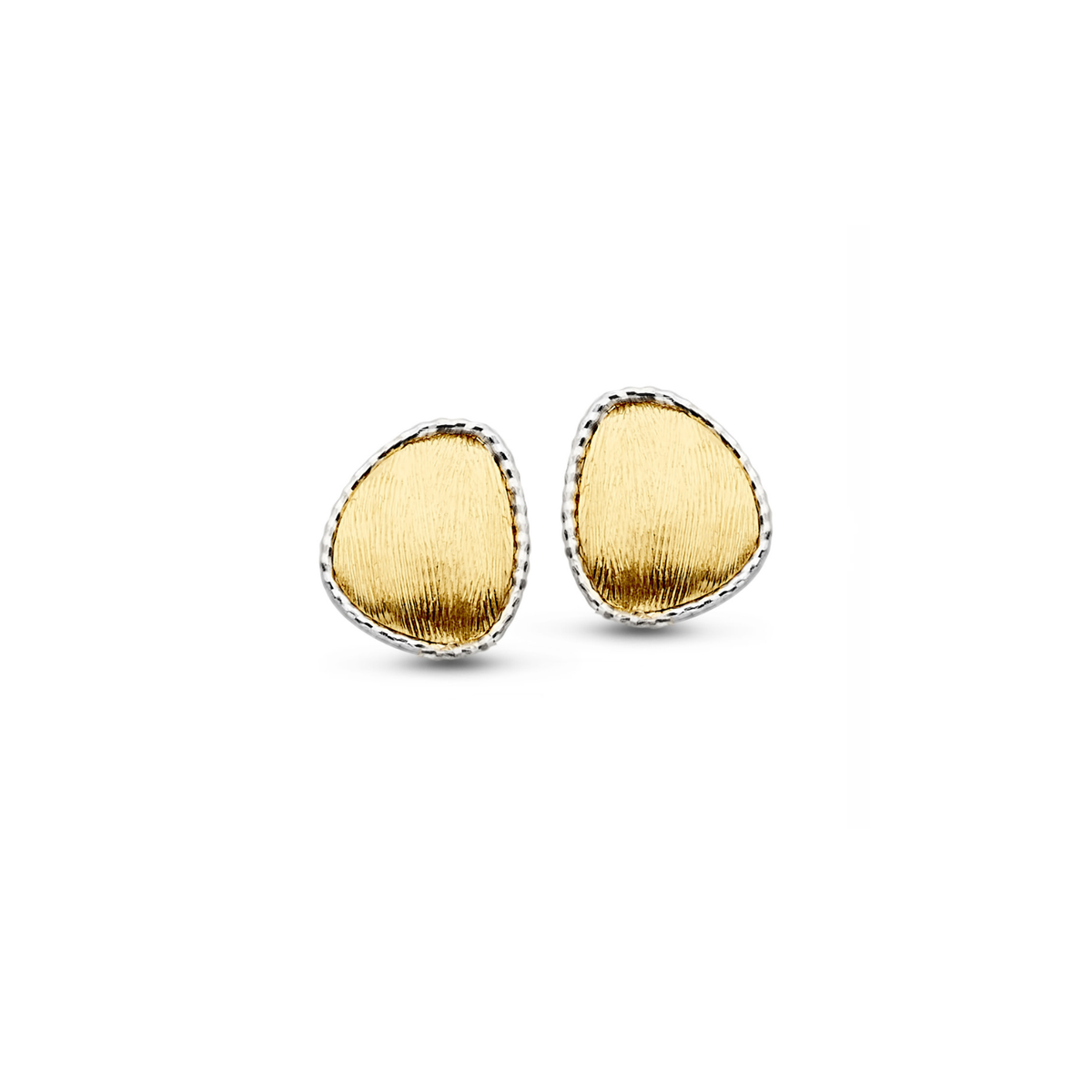 Femme Adorée – Boucles d'Oreilles – Or Jaune & Blanc