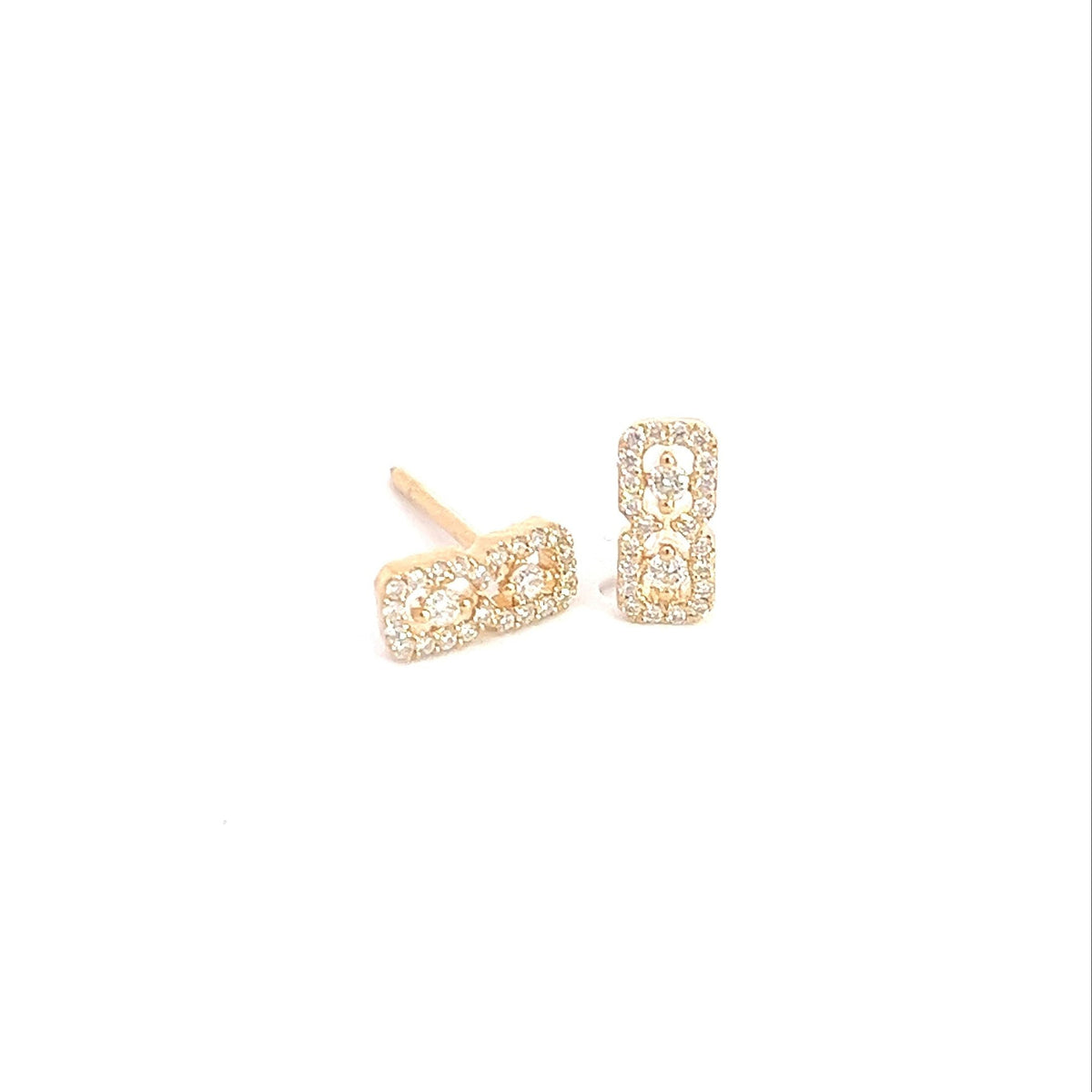 Femme Adorée – Boucles d'Oreilles – Or Jaune & Diamants – vue 2