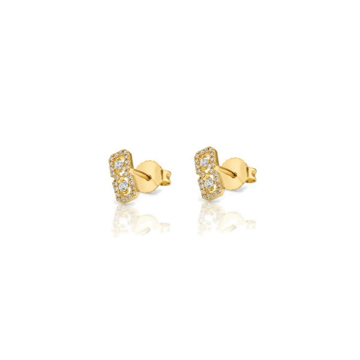 Femme Adorée – Boucles d'Oreilles – Or Jaune & Diamants