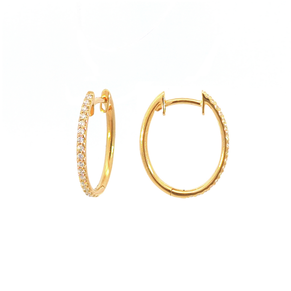 Femme Adorée – Boucles d'oreilles – Or jaune & diamants – vue 2