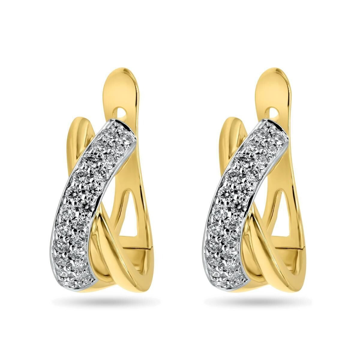 Femme Adorée – Boucles d'oreilles – Or jaune & diamants