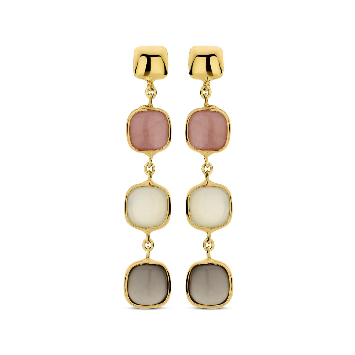 Femme Adorée – Boucles d'oreilles – Or jaune & pierres fines