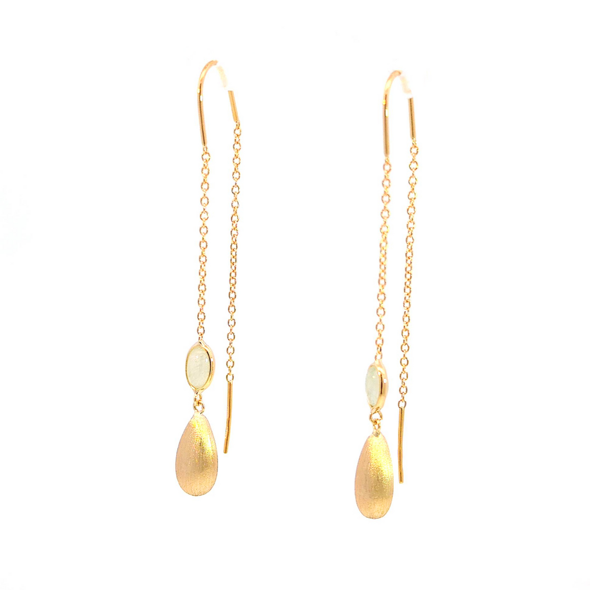Femme Adorée – Boucles d'Oreilles – Or Jaune & Pierres Semi-Précieuses