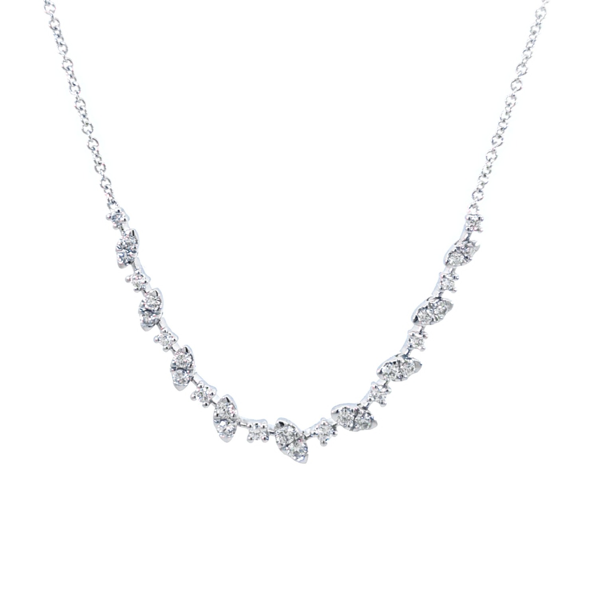 Femme Adorée – Collier – Or blanc & diamants